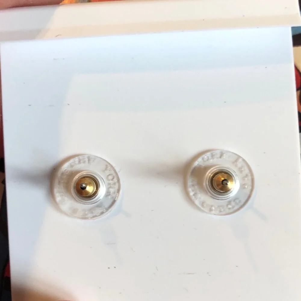 Authentic Kate Spade New on card hamburger stud earrings.
